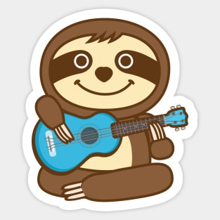 Sloth Ukulele Sticker